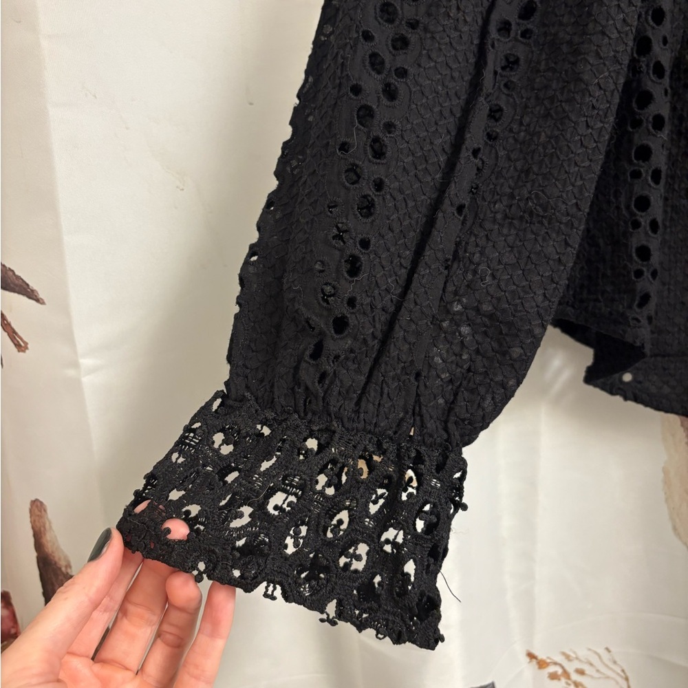 Black Lace Shirt​ - Picture 3 of 9